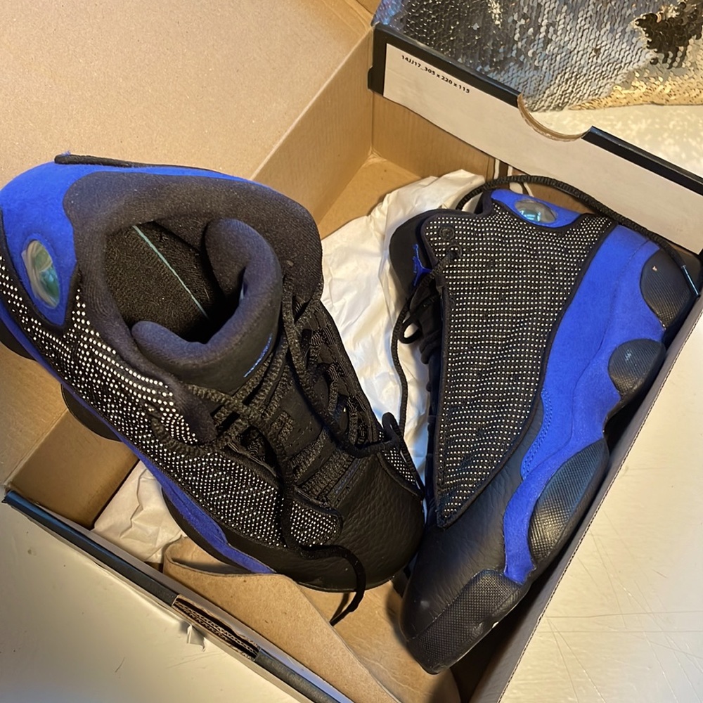 Brand new, with box Air Jordan 13 Retro (GS), size 6.5Y, color black/royal blue
